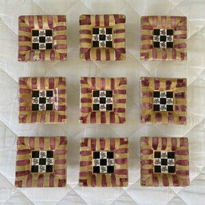 Mackenzie-Childs Frank and Mustard Torquay Knobs set of 9